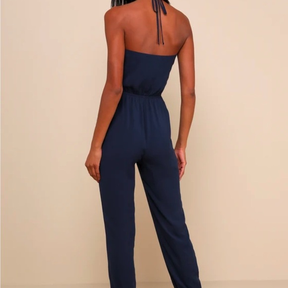 Lulu’s navy blue jumpsuit - Picture 2 of 2